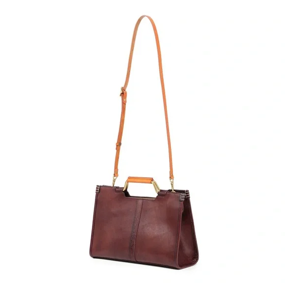 Old Trend Camden Convertible Medium Tote In Brown 100% Cowhide Leather MSRP $218 - Picture 12 of 16